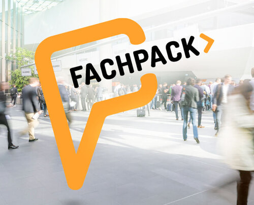 Logo der Messe FACHPACK für die Messeankündigung von SGG Aluminium