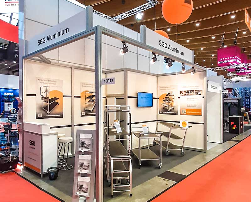 SGG Aluminium Messestand auf der LogiMAT