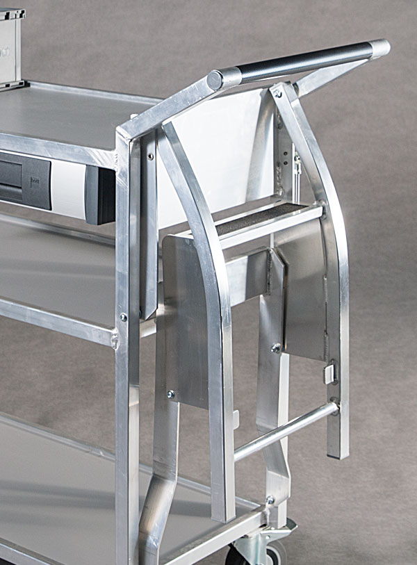 Produktabbildung eines Kommissionierwagen aus Aluminium, Sortierwagen im Großhandel - Detailansicht