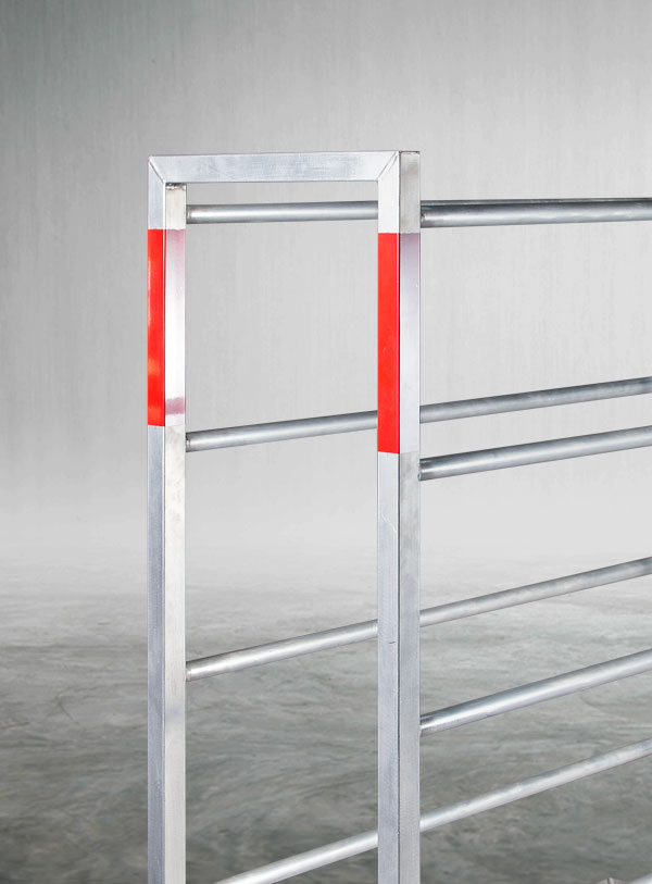 Kommissionierwagen aus Aluminium, Bügelwagen für Leerguttransport – Textilspedition