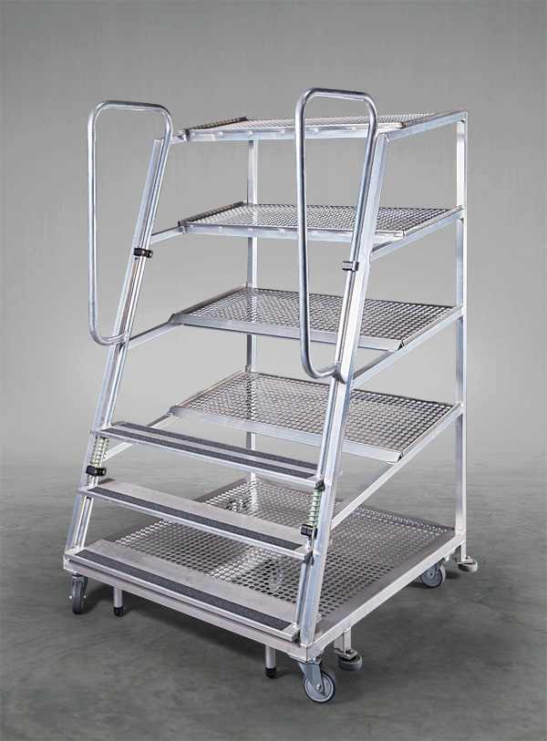 Kommissionierwagen aus Aluminium, Transportwagen in der Werkzeugbranche