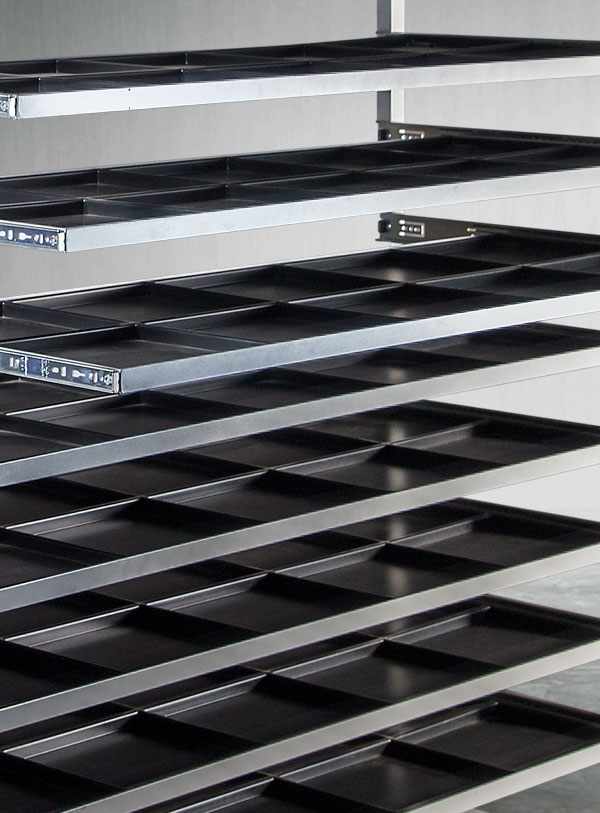 Kommissionierwagen aus Aluminium, Sammlerbedarf - Detailansicht