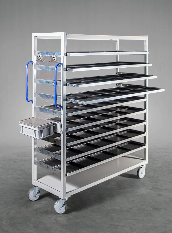 Kommissionierwagen aus Aluminium, Sammlerbedarf