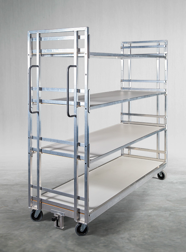 Kommissionierwagen aus Aluminium, Großteile im Spieleversand