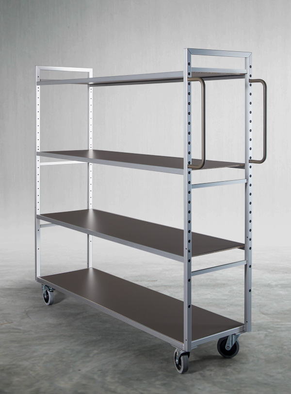 Kommissionierwagen aus Aluminium, Grundmodell L1650